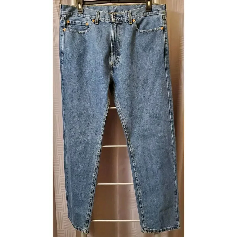 Levi's 505 Mens‎ Straight Fit Stonewash Blue Denim Jeans 38x32